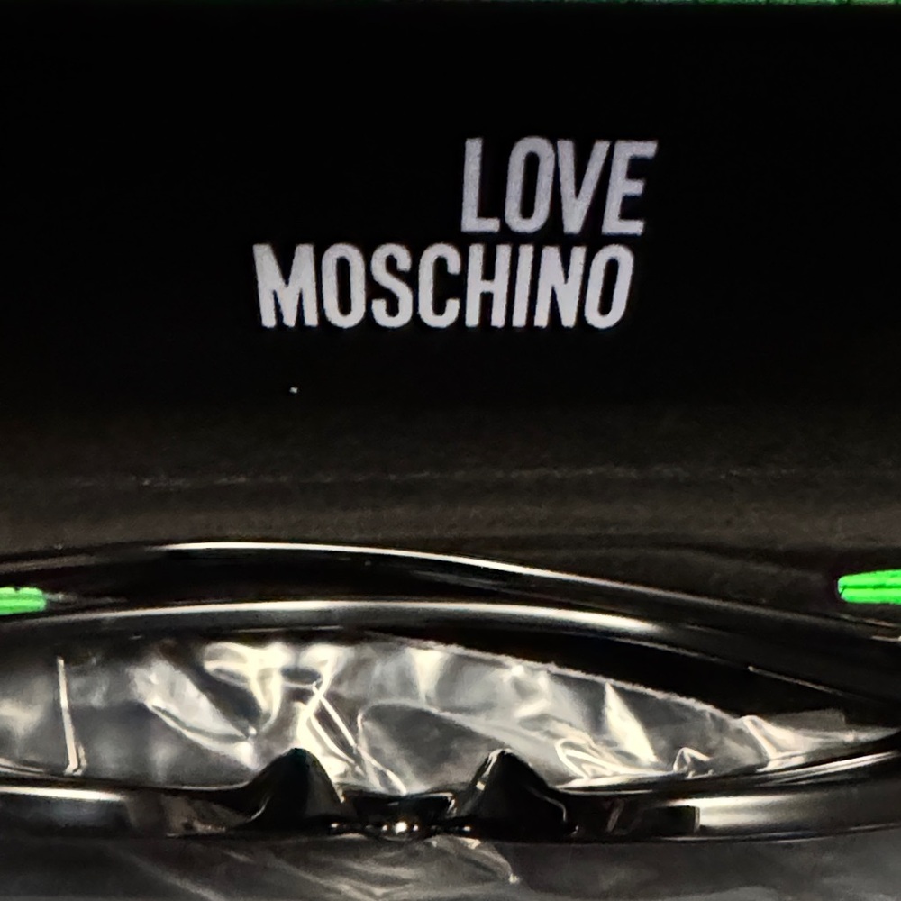 Love Moschino Black Sunglasses with Green Accent